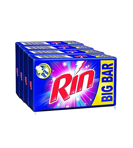 Rin Detergent Bar 250 Gram (Pack Of 4)