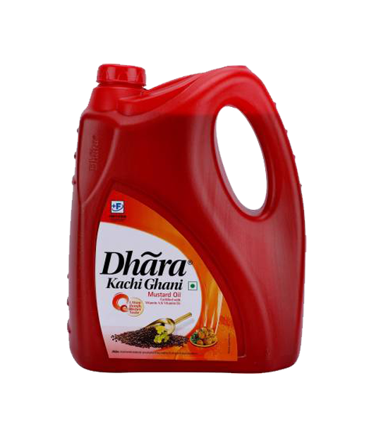 Dhara Oil  Mustard (Kachi Ghani) 5 Litre Can