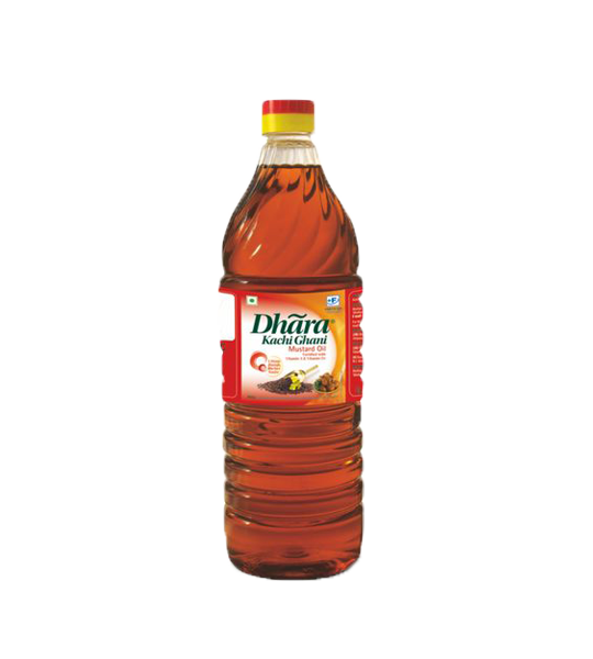 Dhara Oil  Mustard (Kachi Ghani) 1 Litre Bottle