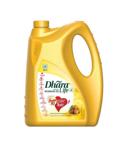 Dhara Refined Oil Rice Bran 5 Litre Can