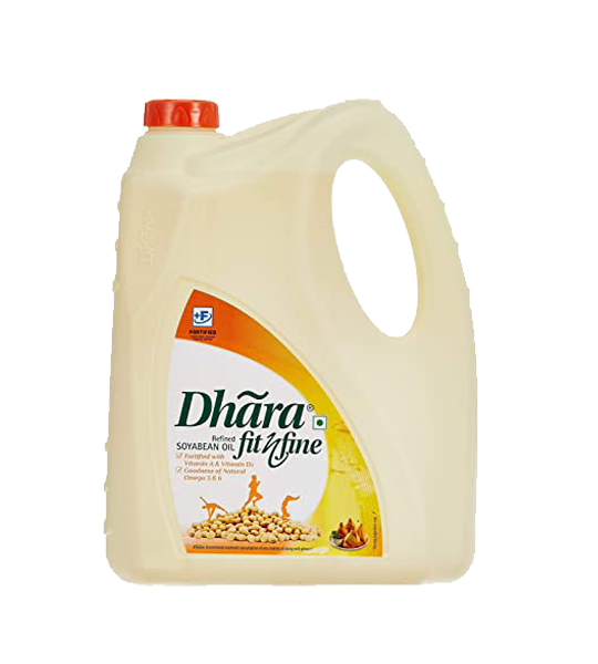 Dhara Refined Soyabean Oil  5 Litre Jar