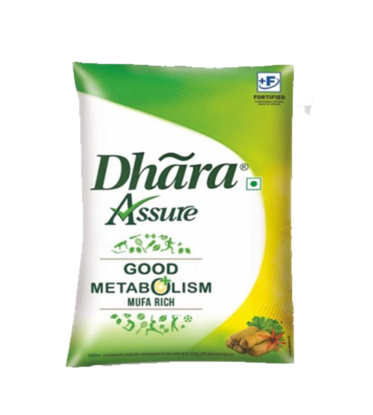 Dhara Assure Vegetable Oil  1 Litre Pouch