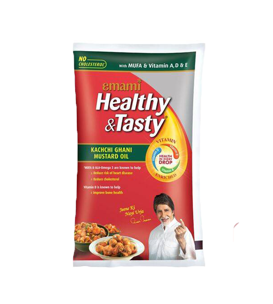 Emami Kachi Ghani Mustard Oil 1 Litre Pouch