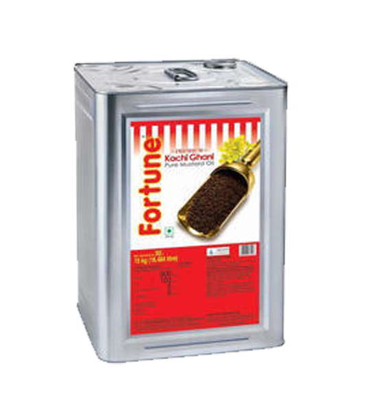  Fortune Premium Kachi Ghani Pure Mustard Oil 15 Litre Tin