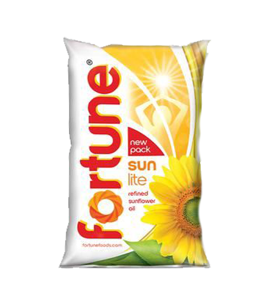 Fortune Sun Lite Sunflower Refined Oil 1 Litre Pouch