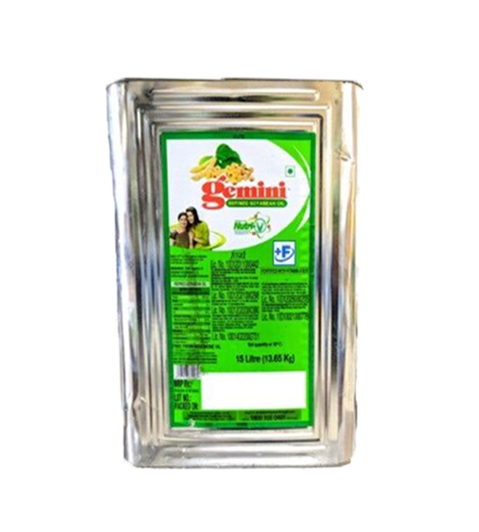 Gemini Soyabean Oil 15 Litre Tin