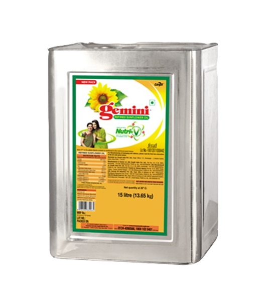 Gemini Sunflower Oil 15 Litre Tin
