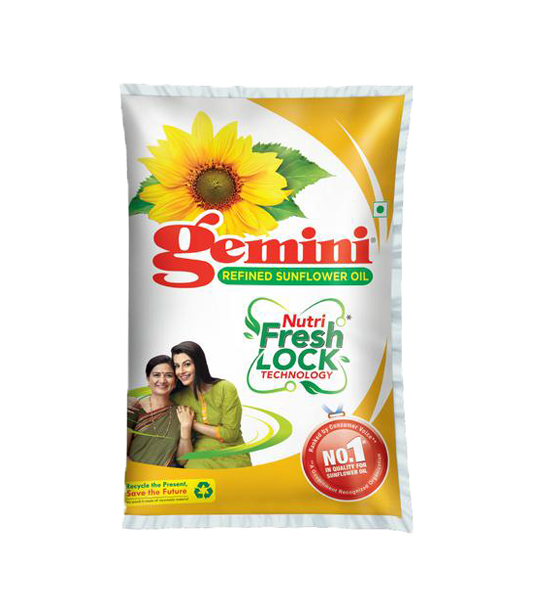 Gemini Sunflower Oil 1 Litre Pouch