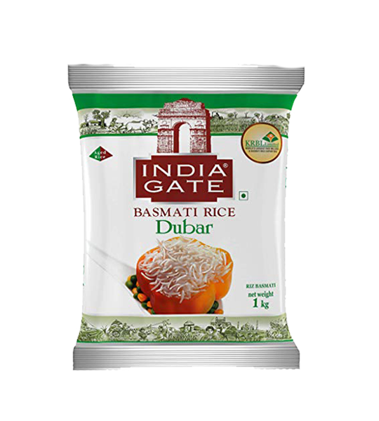 India Gate Basmati Rice/Basmati Akki - Dubar 1 Kg 