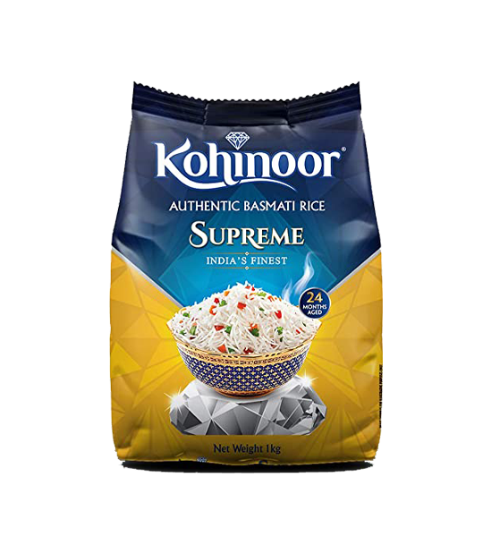 Kohinoor Basmati Rice/Basmati Akki - Supreme Authentic, Aged 1kg