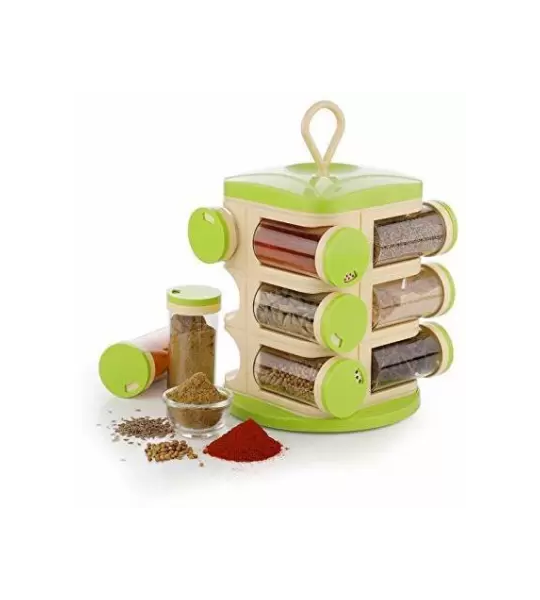 Comfort Revolving Masala Rack 12 Piece Spice Set (Plastic)