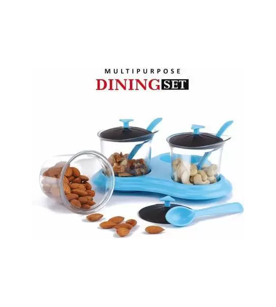 Comfort Multipurpose Dining Set 3 Piece Pickle Container 3 Piece Spice Set (Plastic)