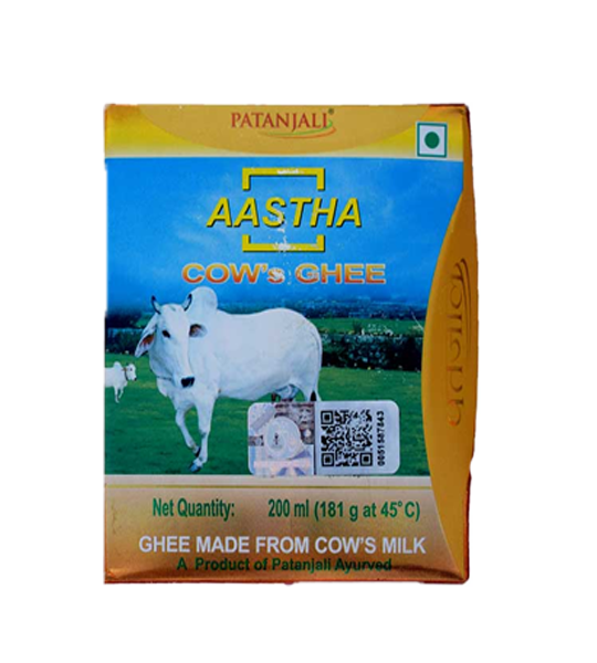 Patanjali Aastha Cow's Ghee 200 ML Pouch