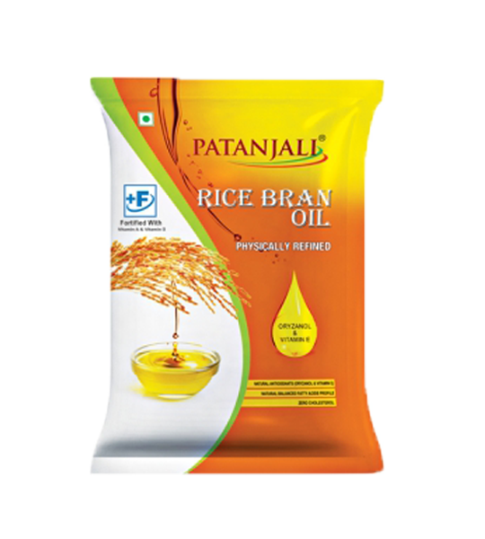 Patanjali Rice Bran Oil 1 Litre Pouch