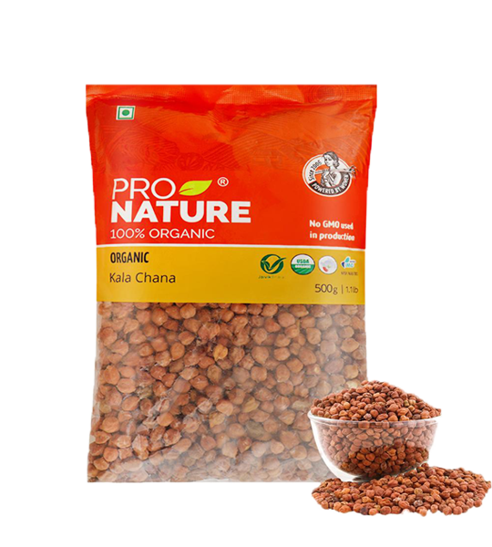 Pro Nature Organic Kala Channa/Kadale Kaalu, 500 G 