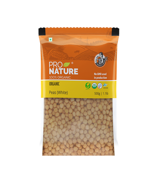 Pro Nature Organic White Peas 500gms