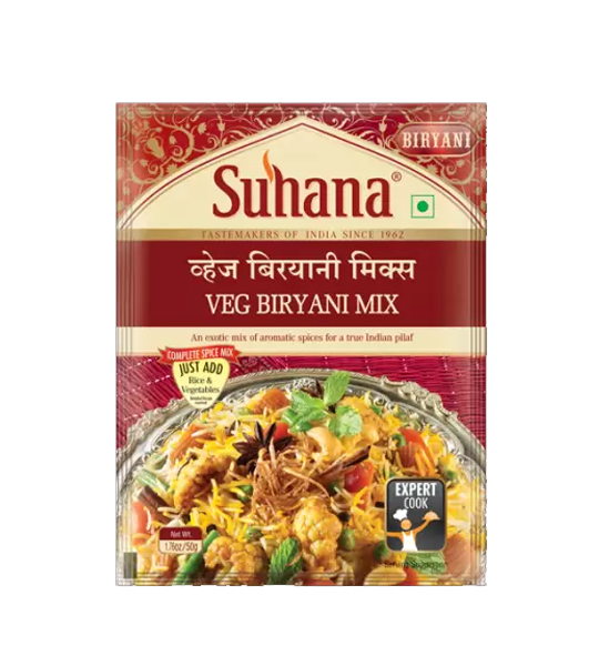 Suhana Veg Biryani Spice Mix 50 Gram Pouch