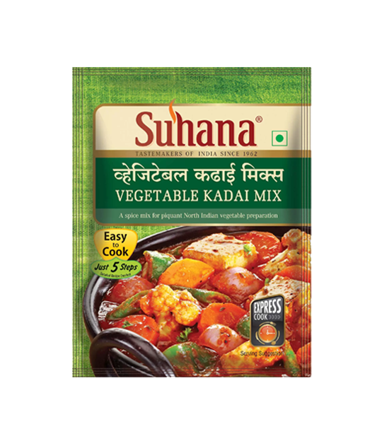 Suhana Vegetable Kadhai Spice Mix 50 Gram Pouch