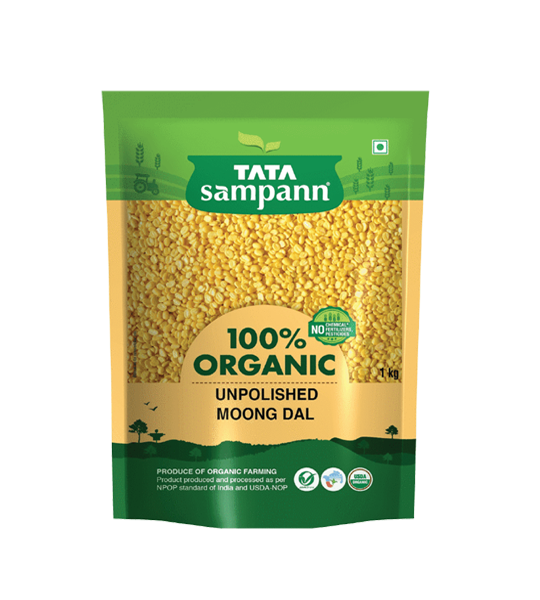 Tata Sampann 100% Organic Moong Dal 1kg