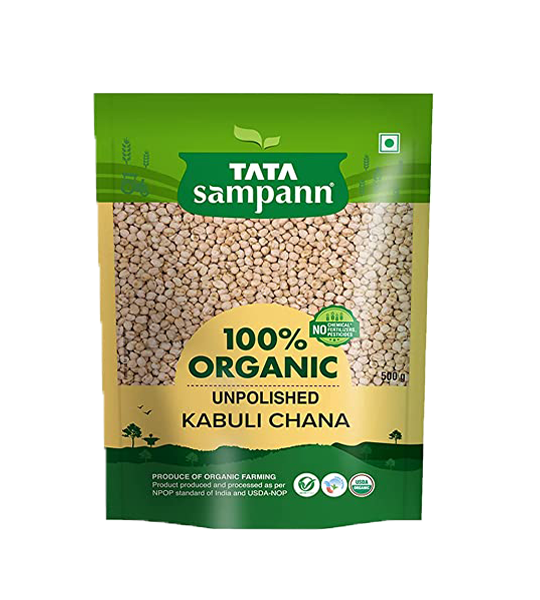 Tata Sampann 100% Organic Kabuli Chana 1kg