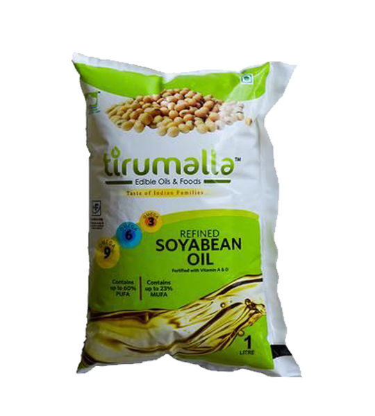 Tirumalla Refined Soyabean Oil  1 Litre Pouch