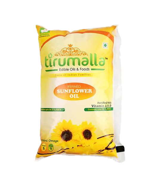 Tirumalla Refined Sunflower Oil 1 Litre Pouch