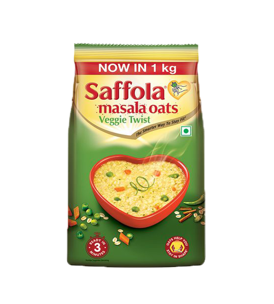 Saffola Masala Oats - Veggie Twist 1 Kg Pouch