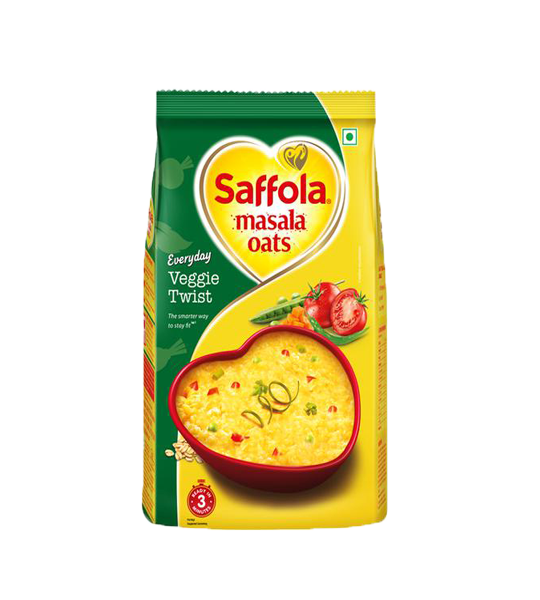 Saffola Masala Oats - Veggie Twist 500 Gram Pouch