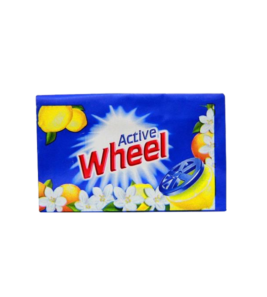 Active Wheel 2 In 1 Detergent Blue Bar (Soap) 190 Gram Pouch